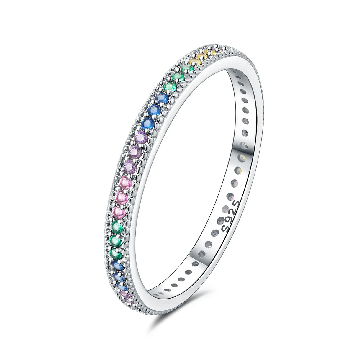 925 Sterling Silver Three-Ring Stackable Ring for Women
