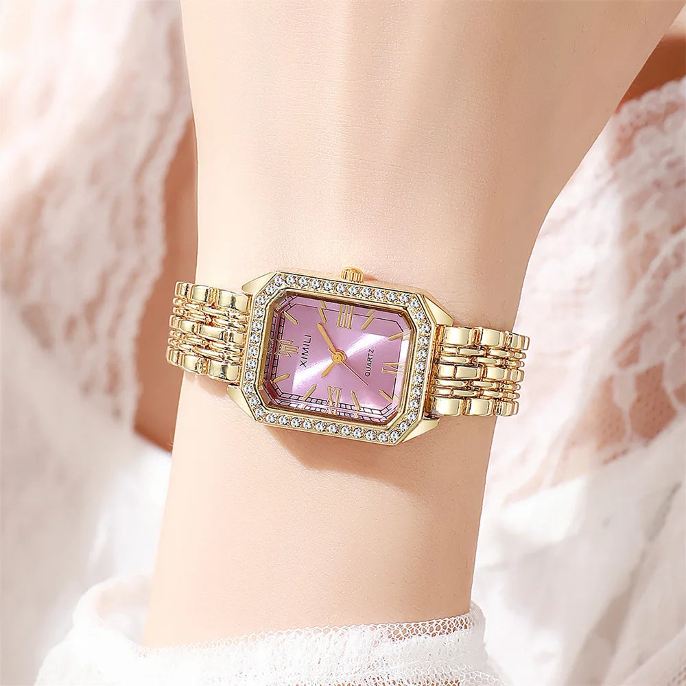 Light Luxury Brand Watch Women Business Simple Diamond