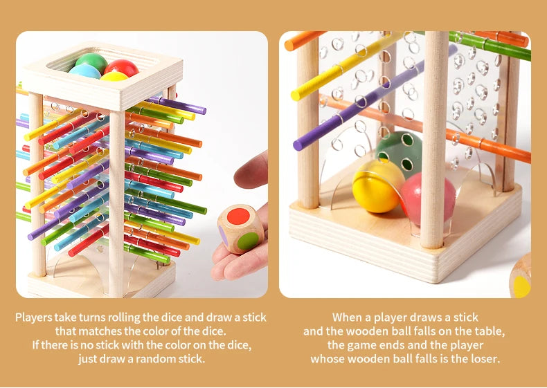 Parent child interactive wooden stick children's