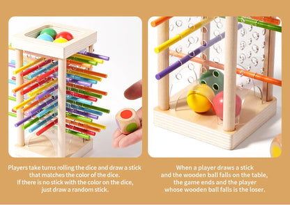 Parent child interactive wooden stick children's