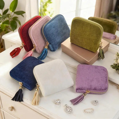 Exquisite Jewelry Storage Bag With Tassel Pendant