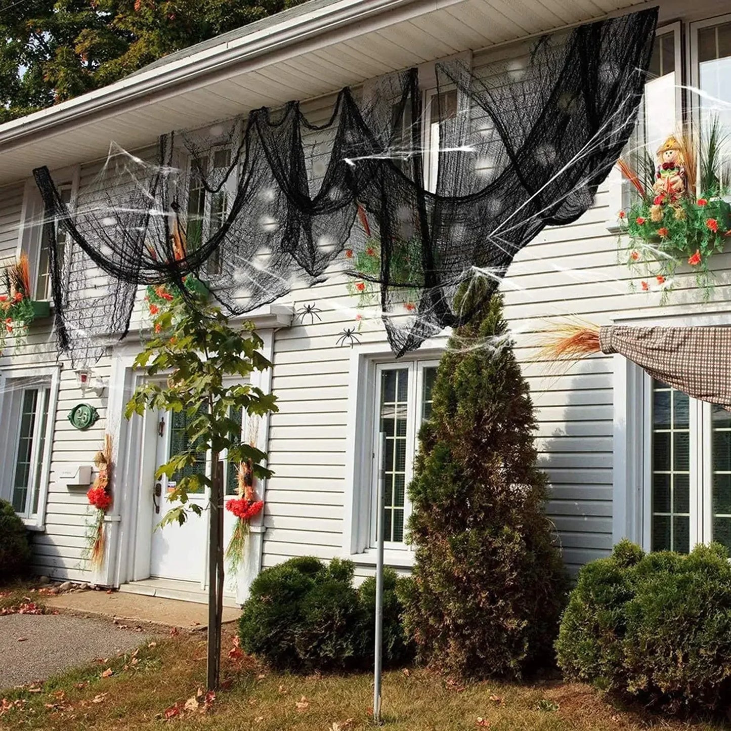Halloween Decorations Black Creepy Gauze Cloth