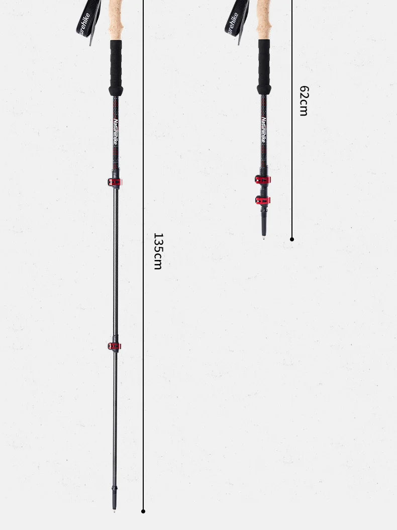 Trekking Poles Carbon Fiber Climbing Stick