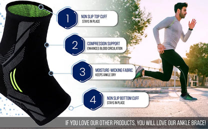 Sports Ankle Brace Compression Sleeves Plantar Fasciitis Sock