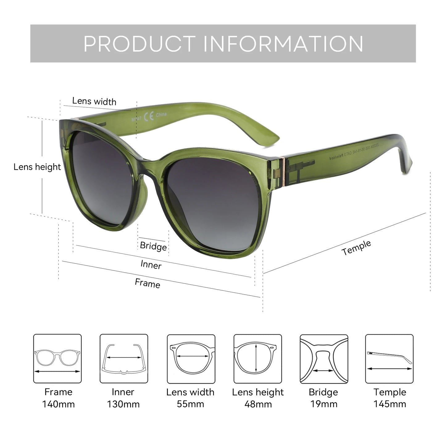 Fashion Original Thick Butterfly Frame Polarized