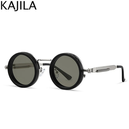 Polarized Round Steampunk ND9 Adjustable Dimming Sunglasses