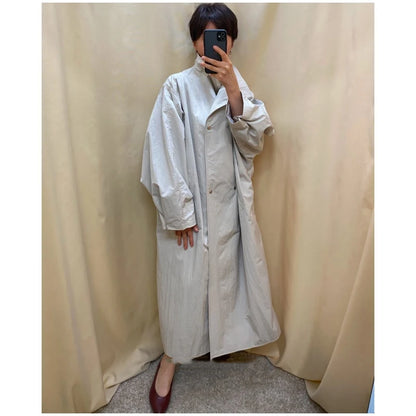 Casual Solid Long Trench Coat Women Stand Collar