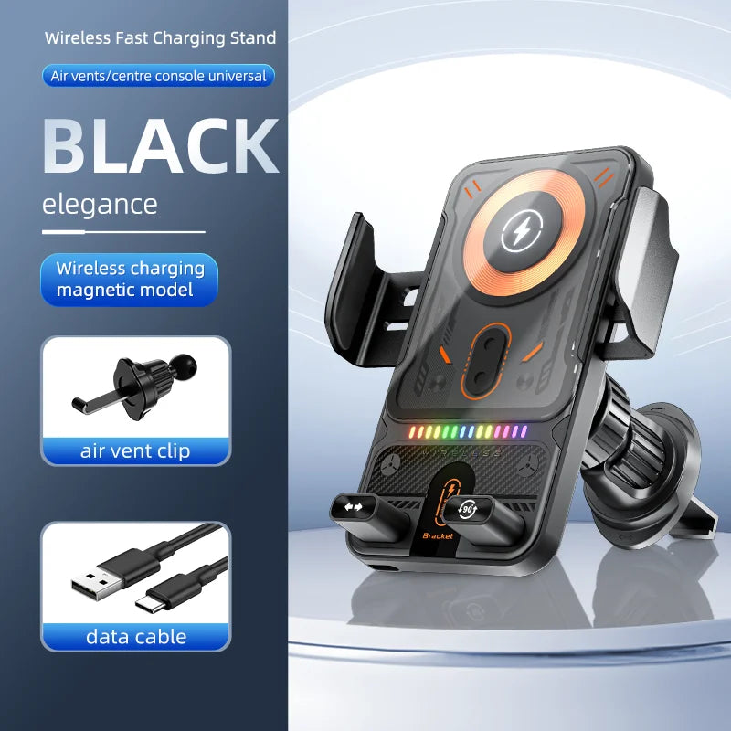 Car Phone Holder Vent Fast Wireless Charging Sensing Charger