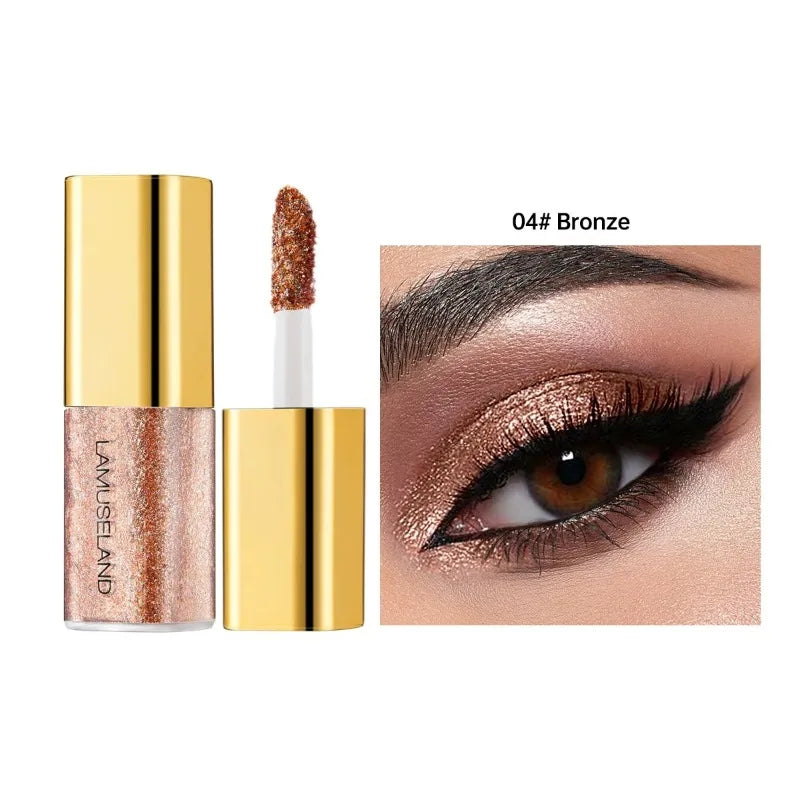 Pearly Liquid Eyeshadow Natural Smokey Silver Shimmer