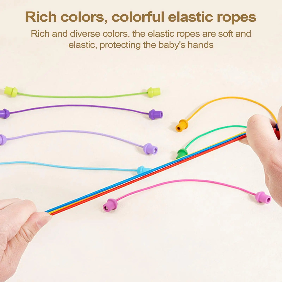Rubber Wood Twisted Rope Puzzle Game Brainy Knots Rope