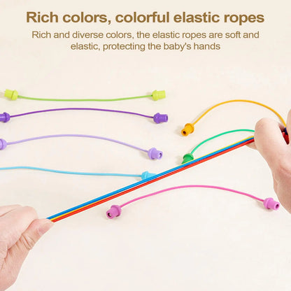 Rubber Wood Twisted Rope Puzzle Game Brainy Knots Rope