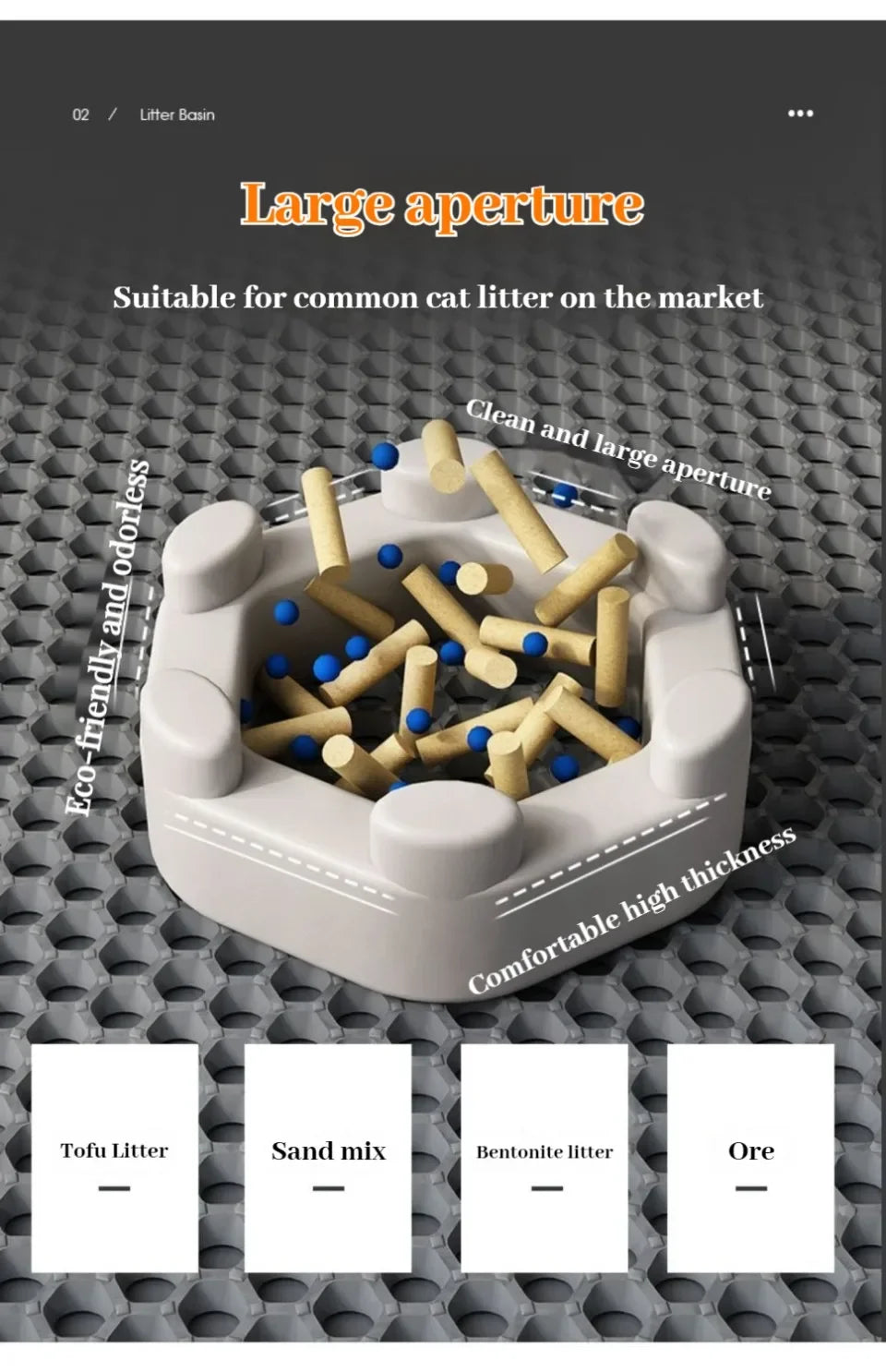 Cats Litter Mat Double Layer EVA Cat Litter Pad Large Hole