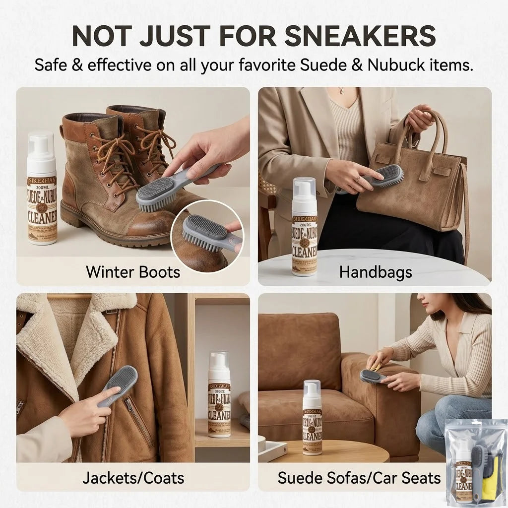Premium Suede Nubuck Cleaning Kit Foam Shoe Cleaner