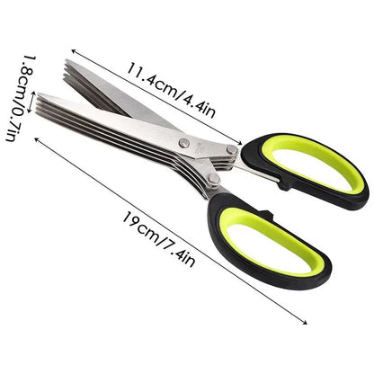 Multi Layer Scissor Kitchen Shears 5 Blade Stainless Steel
