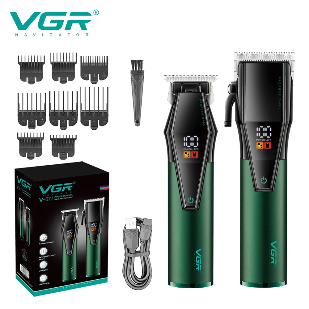 VGR 677 Hair Trimmer Professional Hair Clipper Set