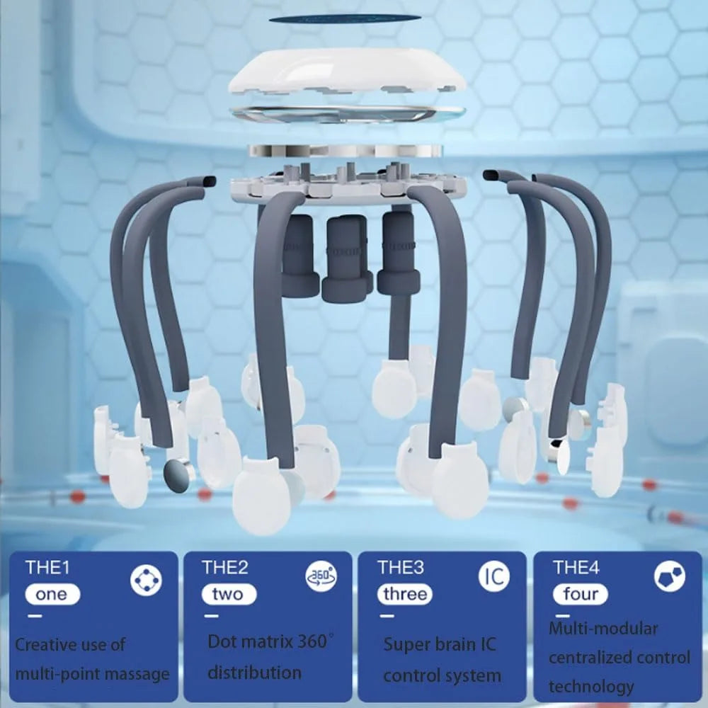 Octopus Claw Eight Claw Massager USB Charging Therapeutic