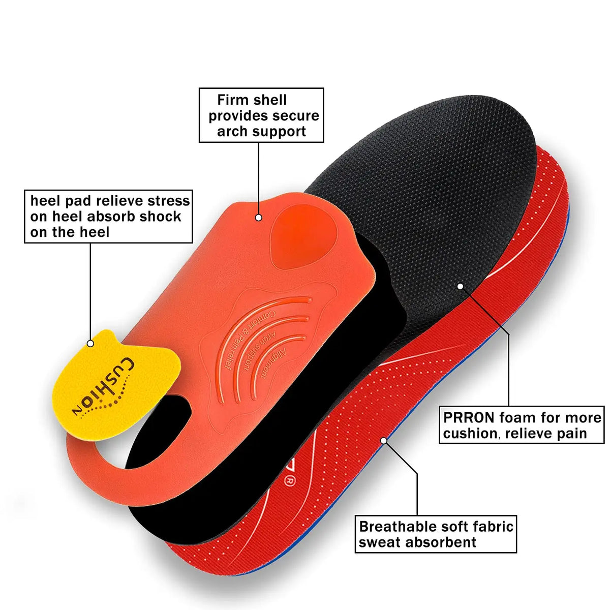 Plantar Fasciitis Orthopedic Sport Insole Arch Support Orthotic