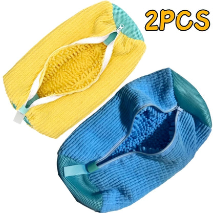 Shoe Washing Machine Bag with Liquid Shoe Brush Set