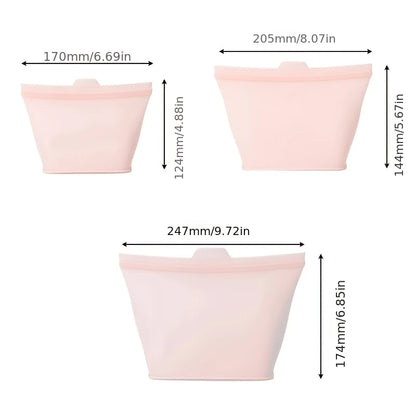 Self-Sealing Silicone Storage Bag Food Storage Bag