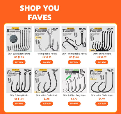 9KM Iseama Fishing Hooks 50~200Pcs Carp Hook Saltwater