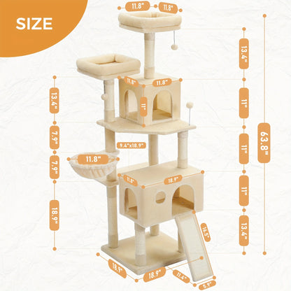Cat Tree with Scratching Posts, Cat Tower Furniture