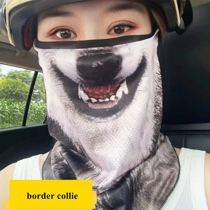3D Ear Hanging Cycling Animal Face Mask Animal Pattern