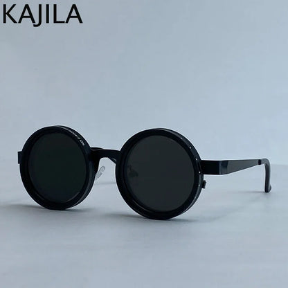 Polarized Small Frame Round Steampunk ND9 Adjustable
