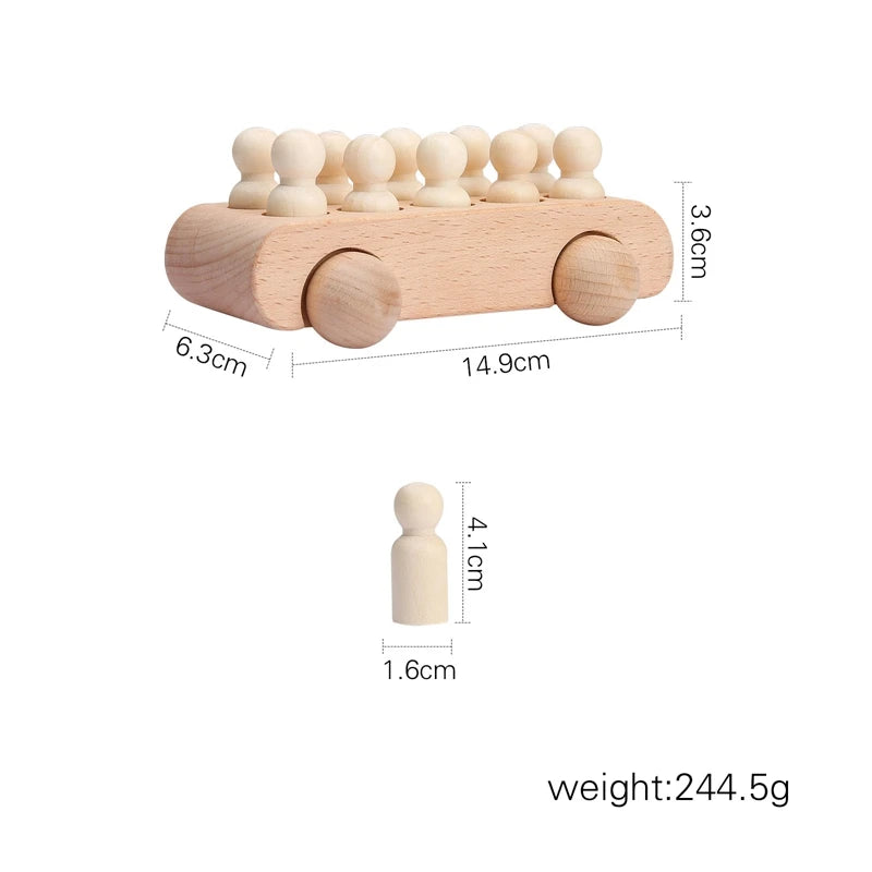 Wooden Train Birthday Toy  Montessori Toys Baby Educational Toys