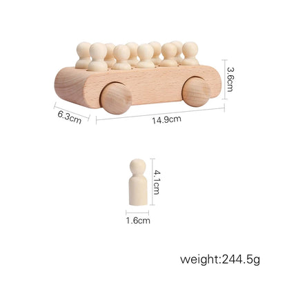 Wooden Train Birthday Toy  Montessori Toys Baby Educational Toys