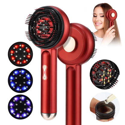 Electric Massage Comb Vibration Red Light Therapy Hair Growth