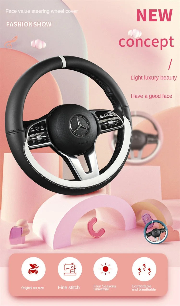 All-Nappa Leather Steering Wheel Cover Leather