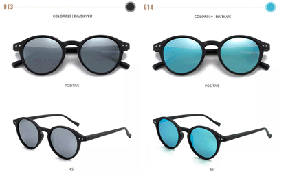Retro Circular Polarized Sunglasses Vintage