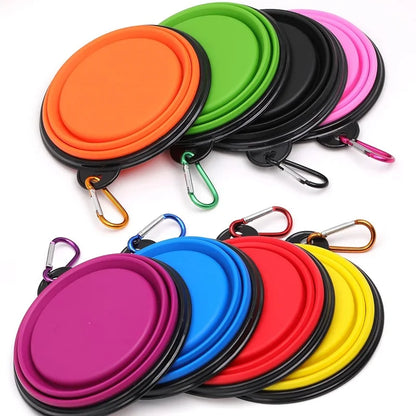 Pet Folding Silicone Bowl Large Outdoor Pet Travel Bowl