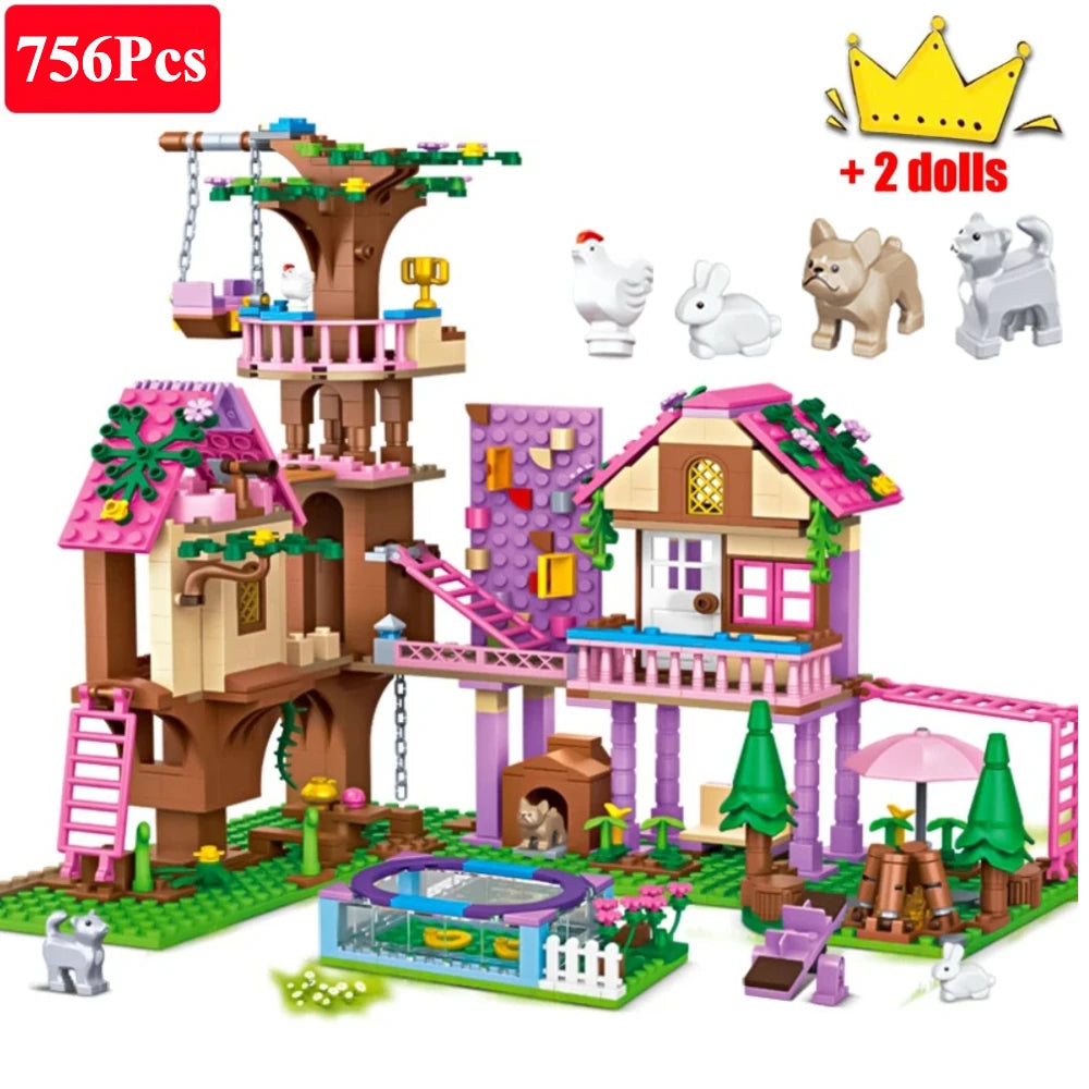 Friends City Tree House Summer Holiday Villa Castle For Kid