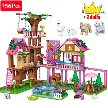 Friends City Tree House Summer Holiday Villa Castle For Kid