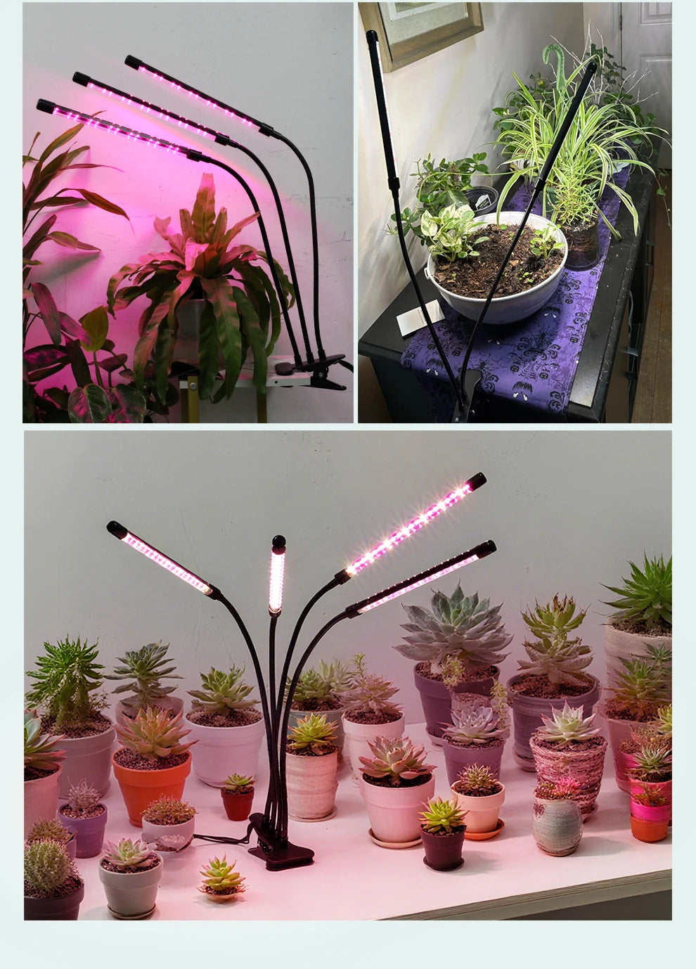 Clip-On LED Grow Light with Gooseneck