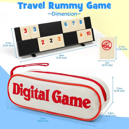 Rummy Cube Game with 4 Racks, 106 Rummy Cube Game Set