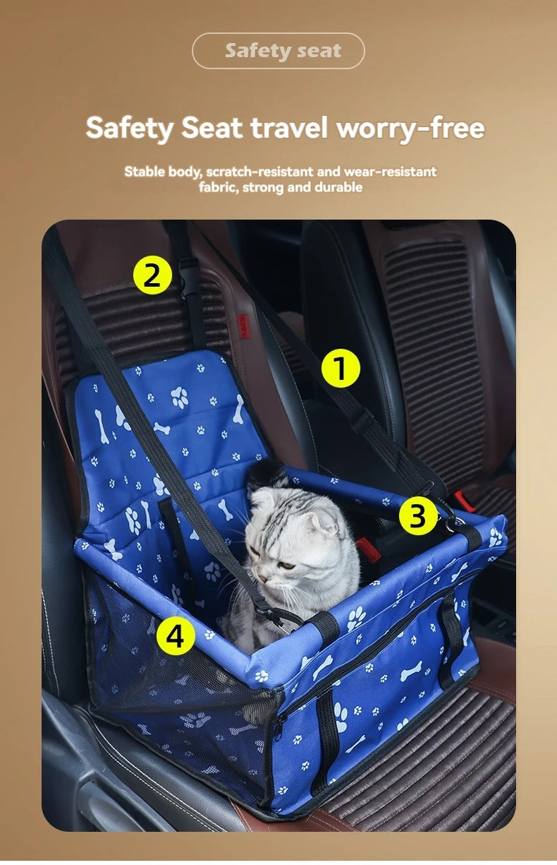 Pet Reinforce Car Booster Seat for Dog Carrier