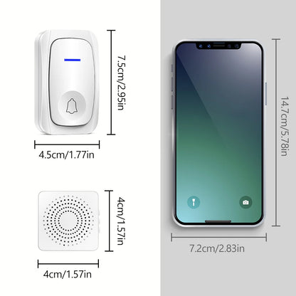 USB Wireless Doorbell Waterproof Welcome Chime Home Door Bell