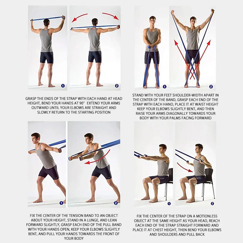 Length 200cm Yoga Pilates Stretch Resistance Band