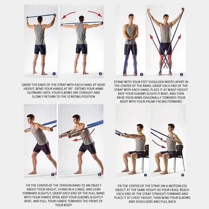 Length 200cm Yoga Pilates Stretch Resistance Band
