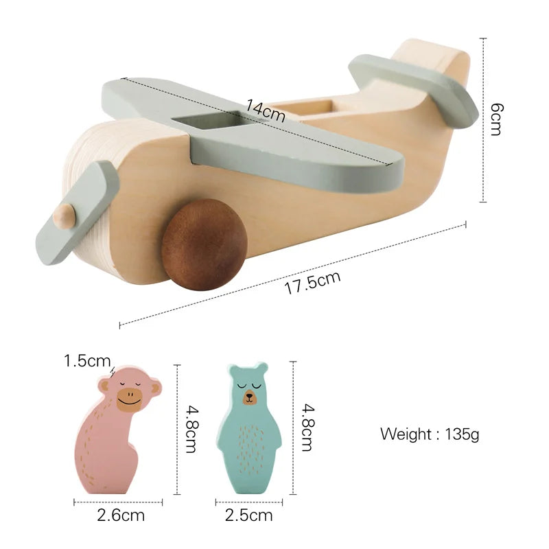 Wooden Birthday Train Toy Simulated Train Toy Model
