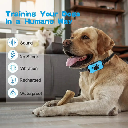 Pet Anti Barking Device USB Rechargeable Training Collar