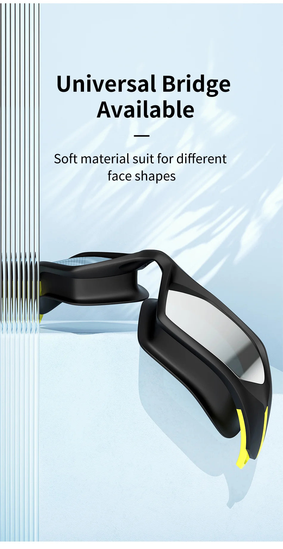 Professional Female Swimming Goggles Electroplate Swim Glasses