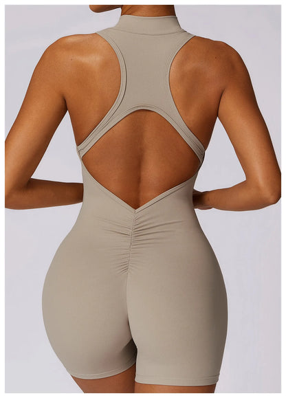Scrunch Sports Overalls Gym Jumpsuit Women's Fitness