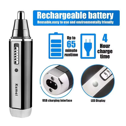 Kemei 4In1 Rechargeable Nose Hair Trimmer Beard Trimer