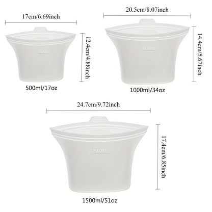 Self-Sealing Silicone Storage Bag Food Storage Bag