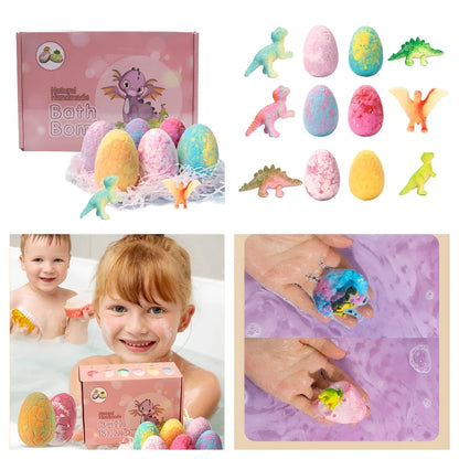 6PCS Children's Dinosaur Egg Bomb Bath Salt Balls Fun
