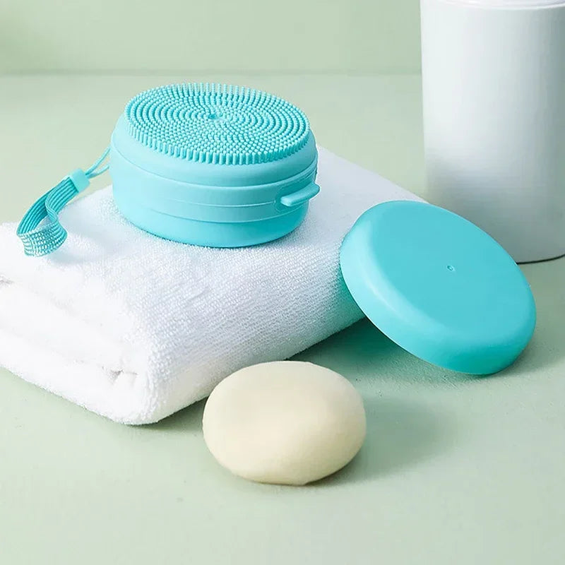 Multiuse Bath Brush Hanging Silicone Body Scrubber