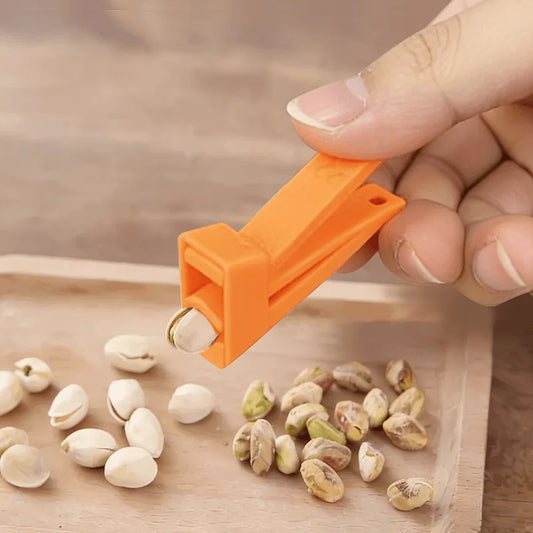 Portable Plastic Pistachio Opener Clip Spring Loaded Nut